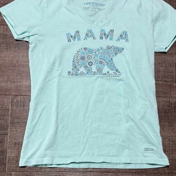 Life Is Good Light Blue Mama Bear Tee - Picture 4 of 7